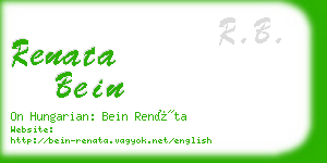 renata bein business card